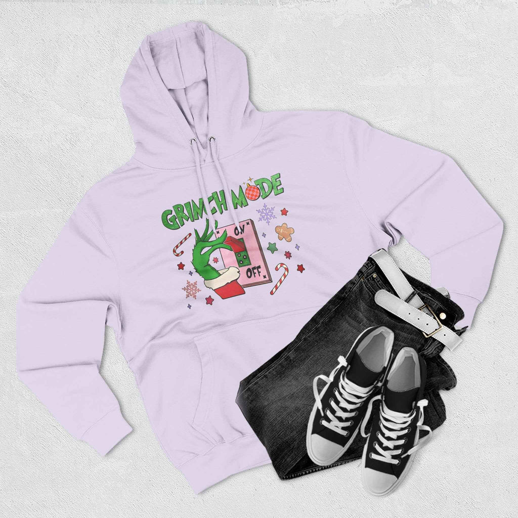 Grinch mode on Christmas Hoodie | Cozy Holiday Sweatshirt for Men & Women | Grinchmas Gift Idea