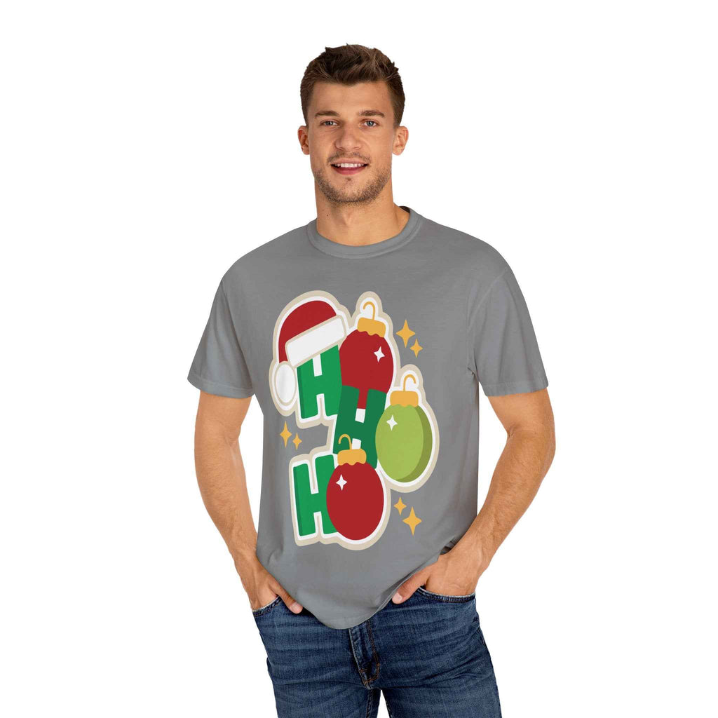 Christmas 'Ho Ho' Ornament T-Shirt — "All I Want This Christmas Is Love and Peace" Holiday Tee