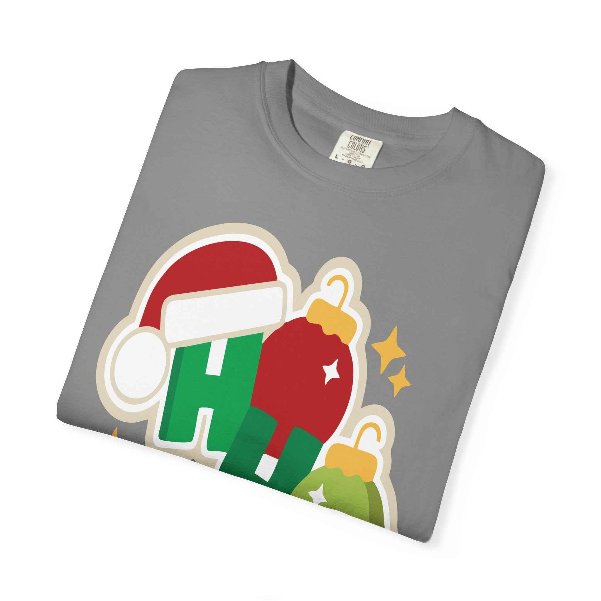 Christmas 'Ho Ho' Ornament T-Shirt — "All I Want This Christmas Is Love and Peace" Holiday Tee