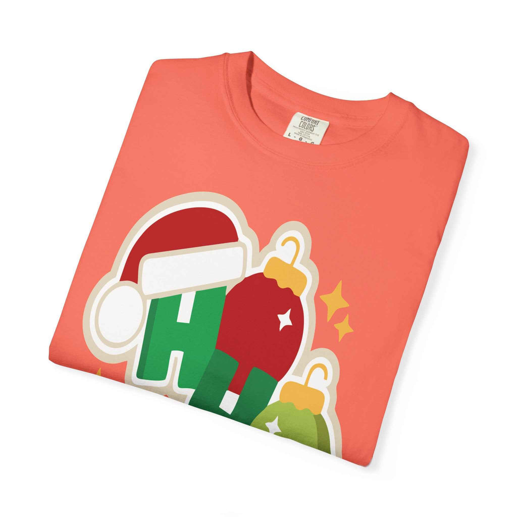Funny Christmas T-Shirt – Ho Ho Ho Holiday Graphic Tee | Santa Hat & Ornament Design | Festive Xmas Shirt for Men & Women - La Pomada Shop