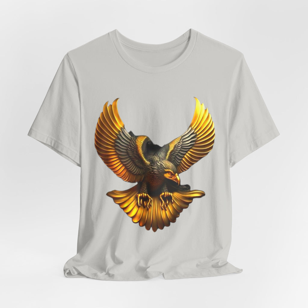 Golden Flying Eagle Tee — Bold Vintage Bird Graphic T-Shirt