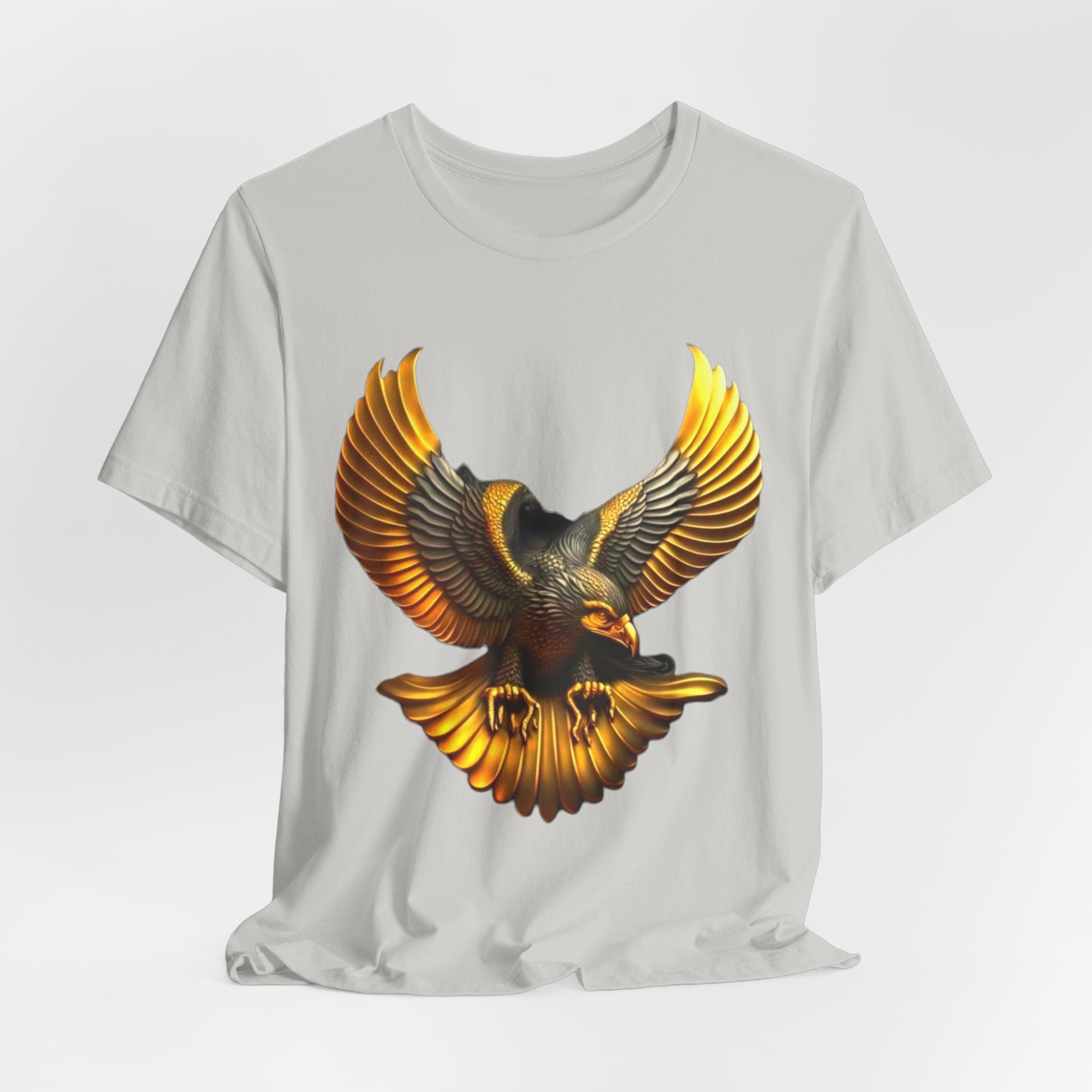 Golden Flying Eagle Tee — Bold Vintage Bird Graphic T-Shirt