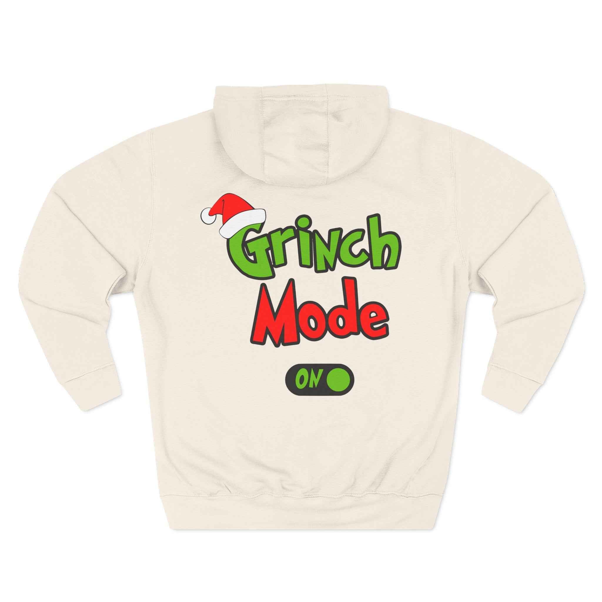 Grinch mode on Christmas Hoodie | Cozy Holiday Sweatshirt for Men & Women | Grinchmas Gift Idea