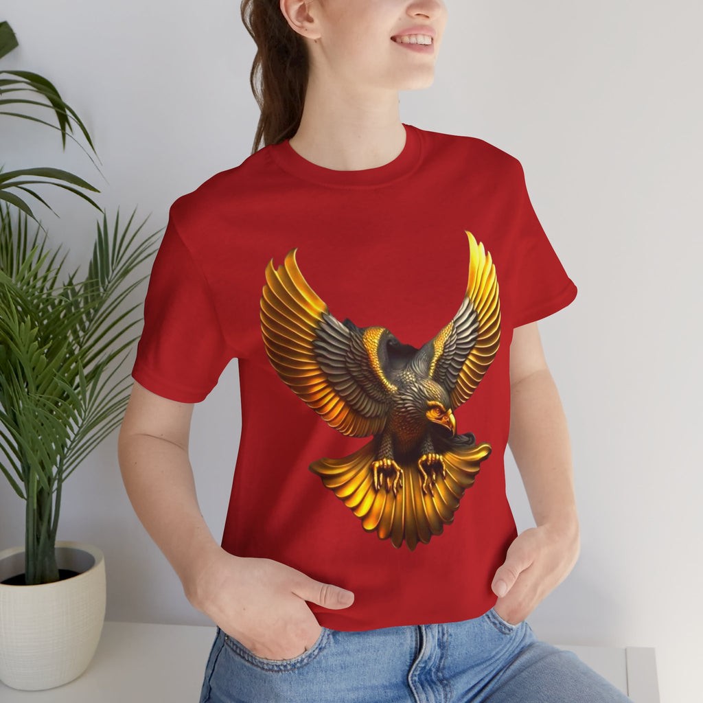 Golden Flying Eagle Tee — Bold Vintage Bird Graphic T-Shirt