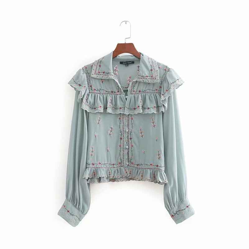 Layered chiffon shirt