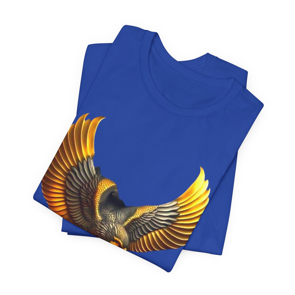 Golden Flying Eagle Tee — Bold Vintage Bird Graphic T-Shirt