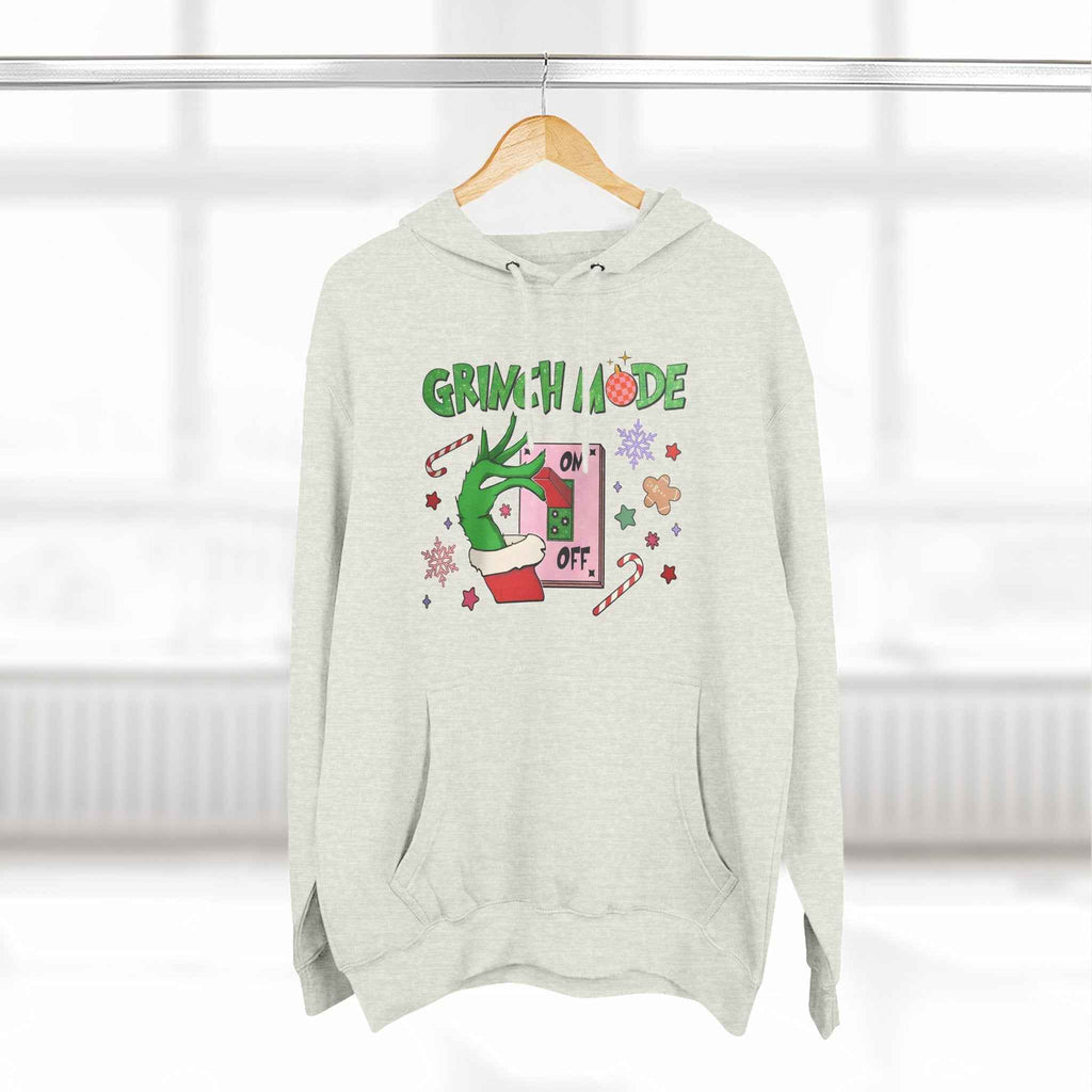 Grinch mode on Christmas Hoodie | Cozy Holiday Sweatshirt for Men & Women | Grinchmas Gift Idea