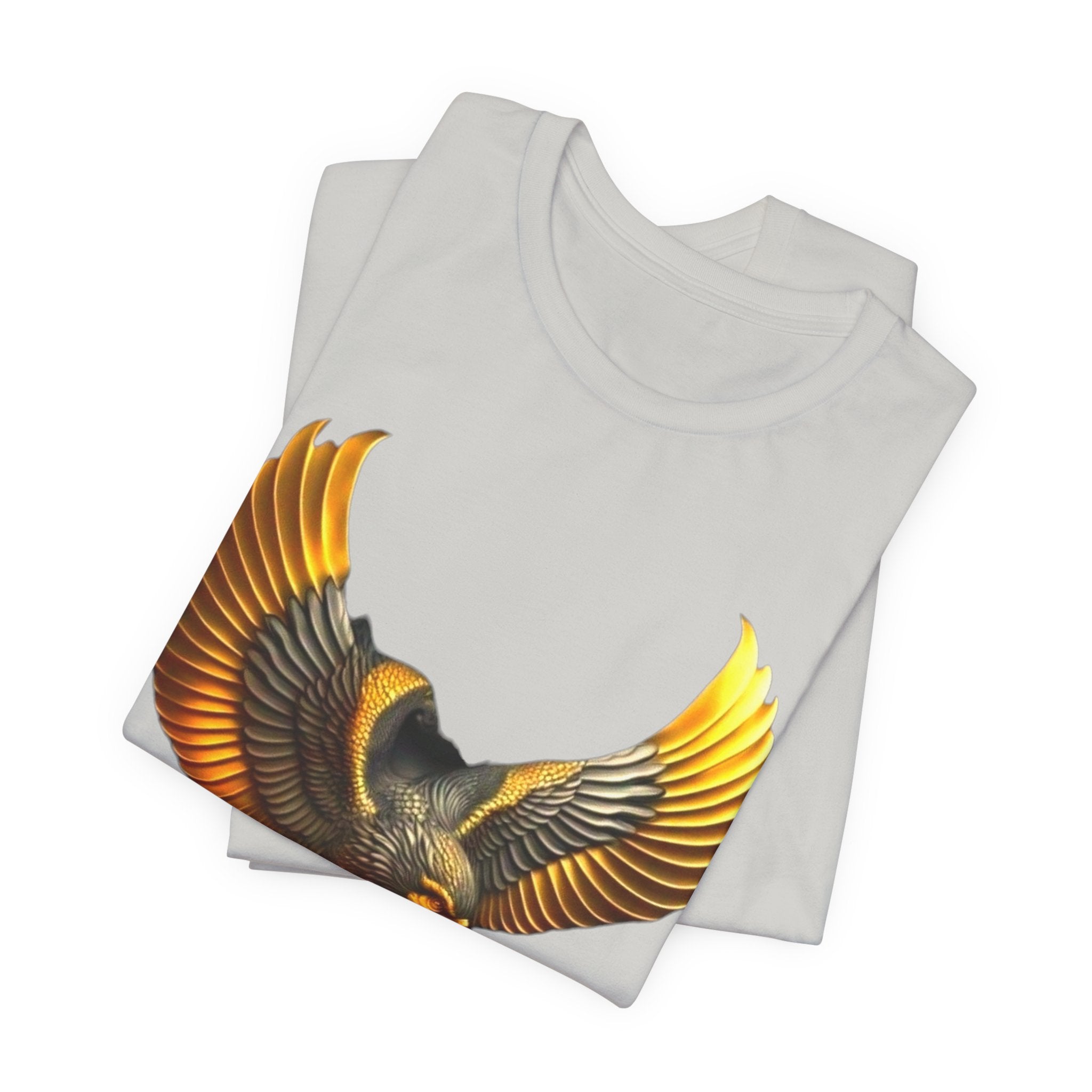Golden Flying Eagle Tee — Bold Vintage Bird Graphic T-Shirt