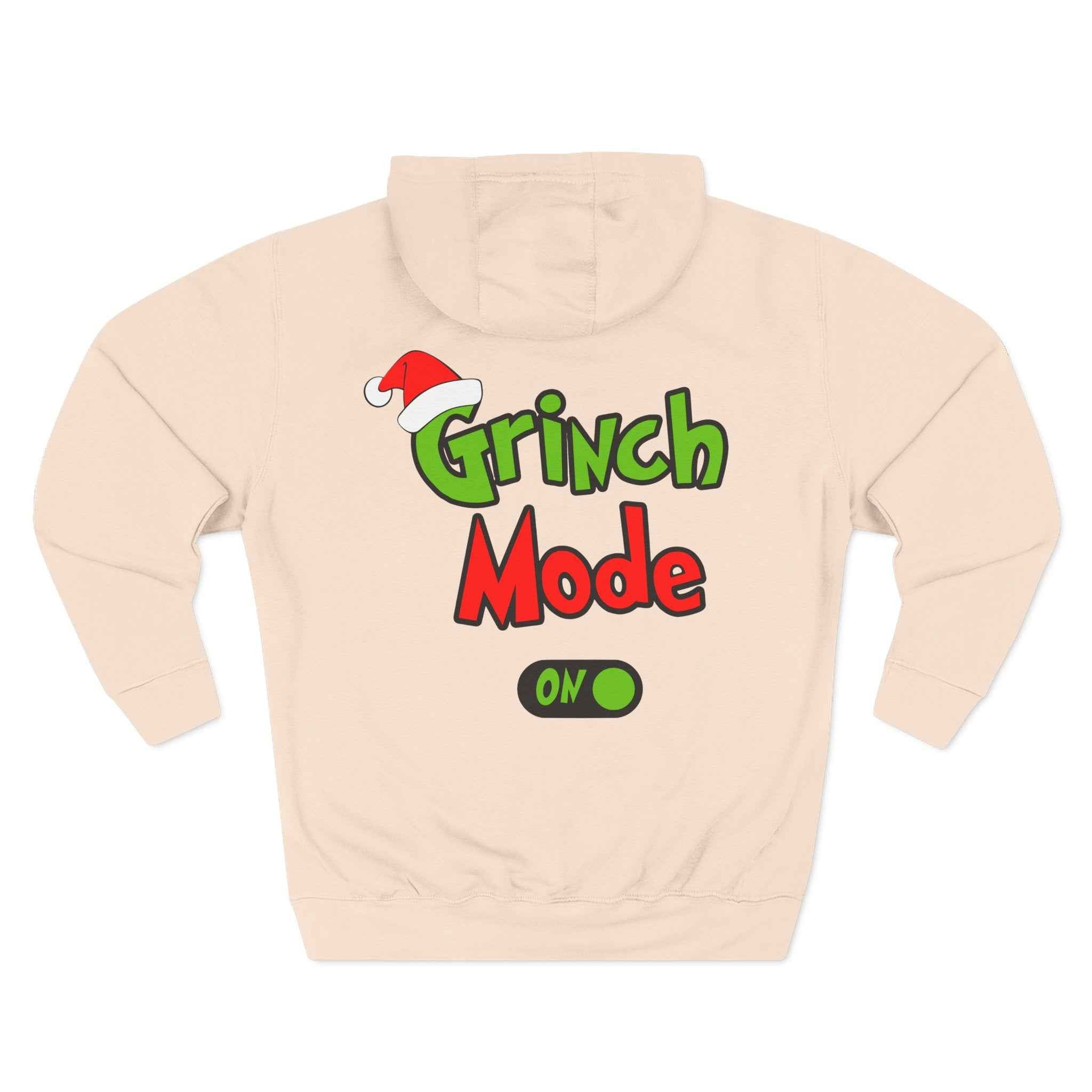 Grinch mode on Christmas Hoodie | Cozy Holiday Sweatshirt for Men & Women | Grinchmas Gift Idea