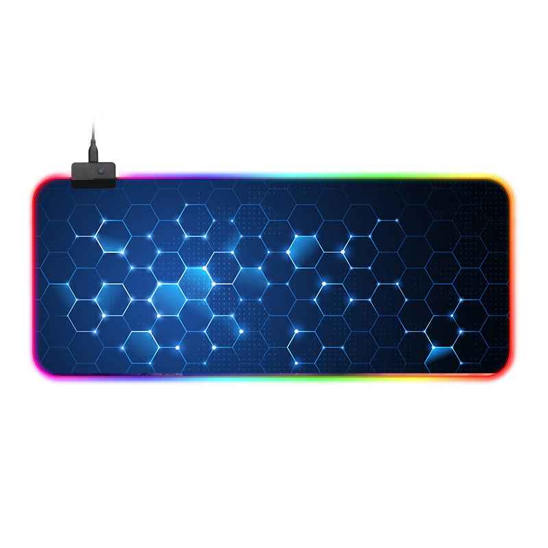 LED Light Gaming Mouse Pad RGB Large Keyboard Cover Non-Slip Rubber Base Computer Carpet Desk Mat PC Game Mouse Pad