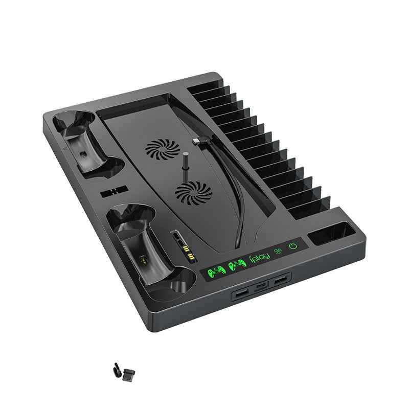 Ps5 Host Universal Multifunctional Heat Sink Base With Storage Disc Rack P5 Handle Double Seat Charging Headset Storage Rack