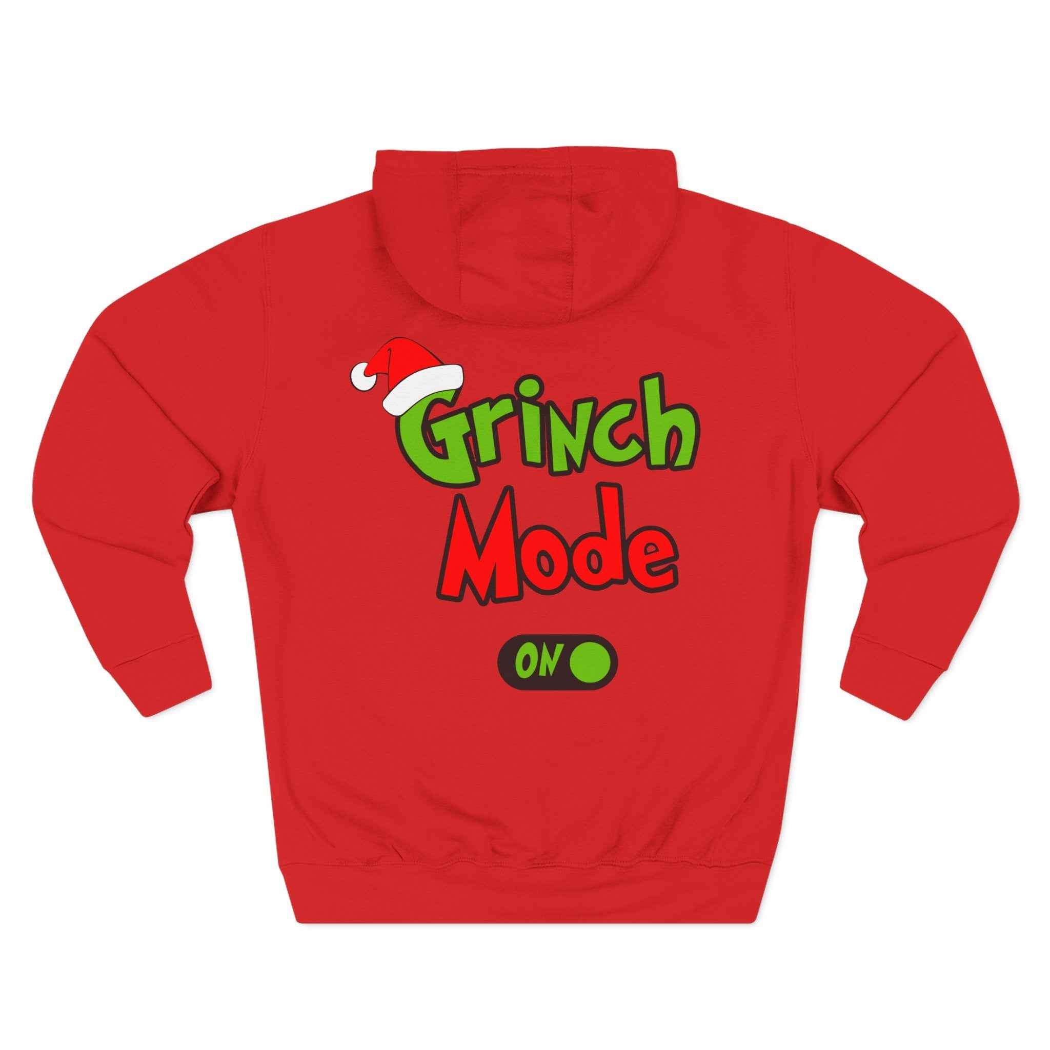 Grinch mode on Christmas Hoodie | Cozy Holiday Sweatshirt for Men & Women | Grinchmas Gift Idea