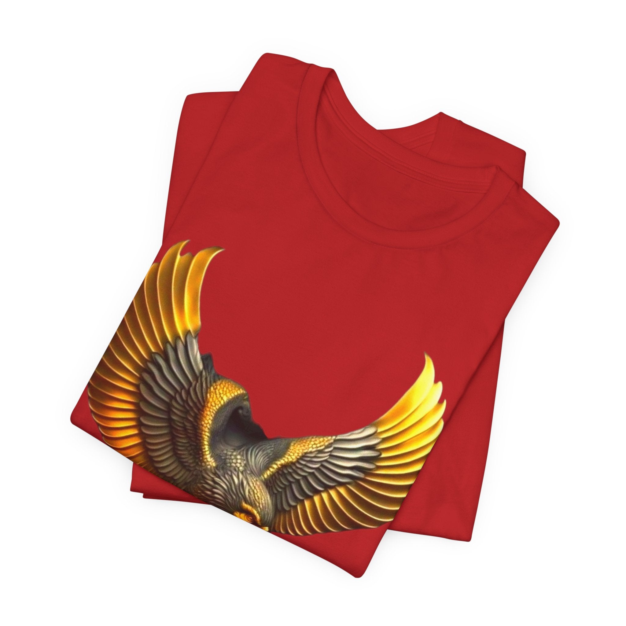 Golden Flying Eagle Tee — Bold Vintage Bird Graphic T-Shirt
