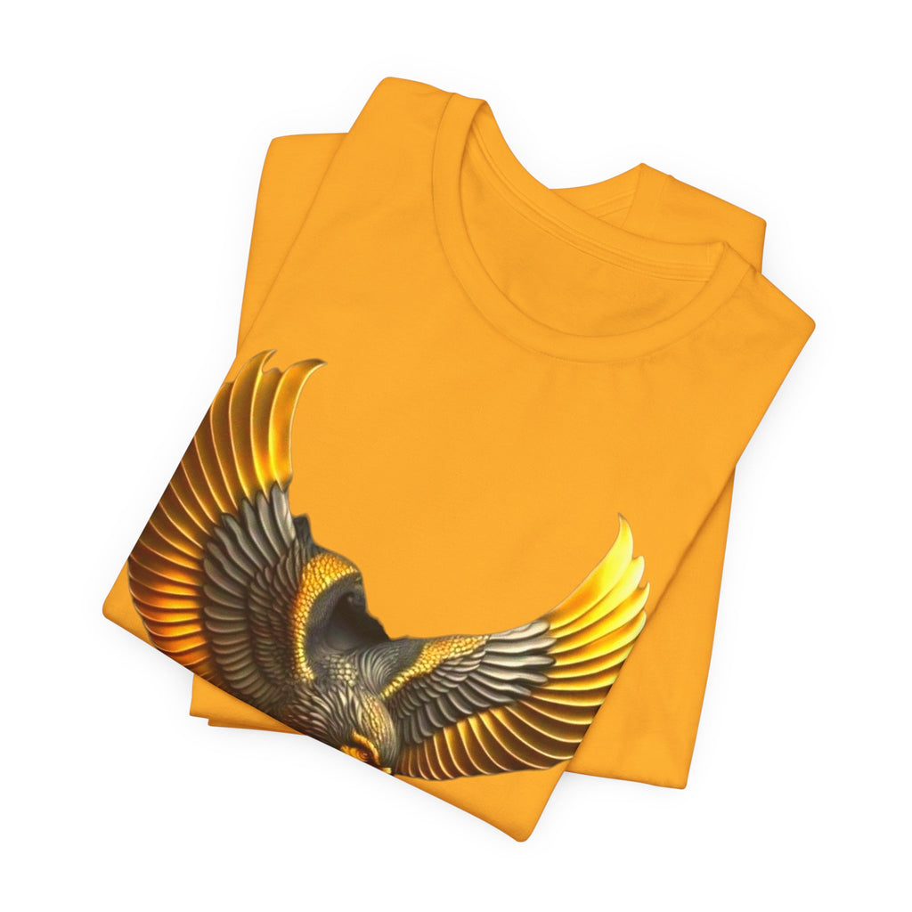 Golden Flying Eagle Tee — Bold Vintage Bird Graphic T-Shirt