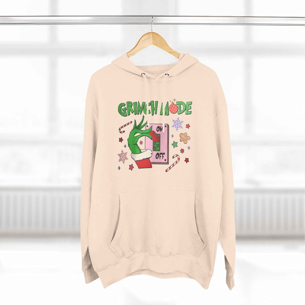 Grinch mode on Christmas Hoodie | Cozy Holiday Sweatshirt for Men & Women | Grinchmas Gift Idea