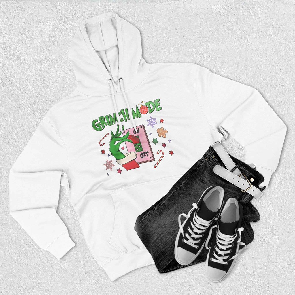 Grinch mode on Christmas Hoodie | Cozy Holiday Sweatshirt for Men & Women | Grinchmas Gift Idea