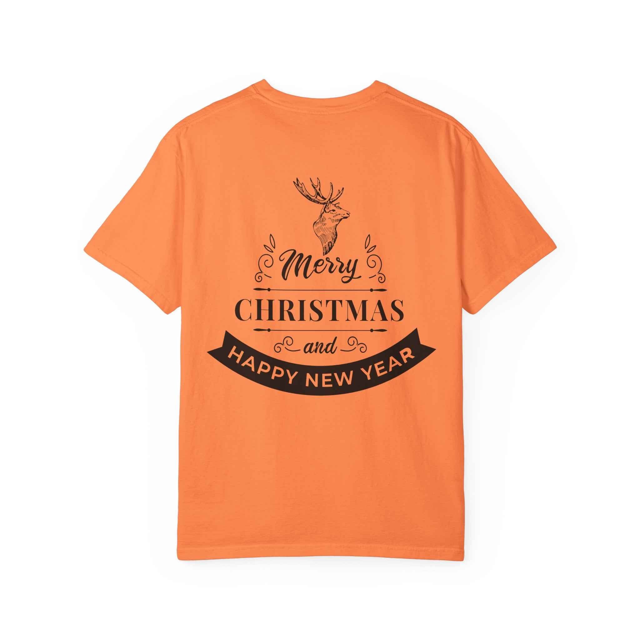 Merry Christmas T-Shirt – Santa Claus, Snowman & Christmas Tree | Holiday Graphic Tee