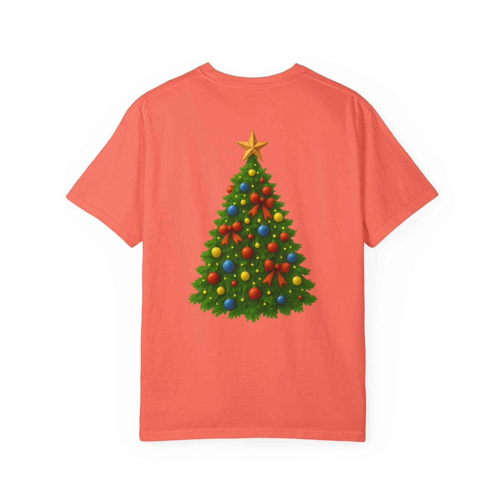 Merry Christmas T-Shirt – Santa Claus, Snowman & Christmas Tree | Holiday Graphic Tee