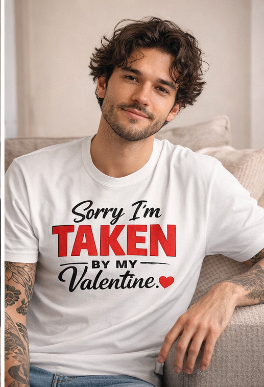 Valentine's Day 'Sorry I'm Taken by My Valentine' Sweatshirt