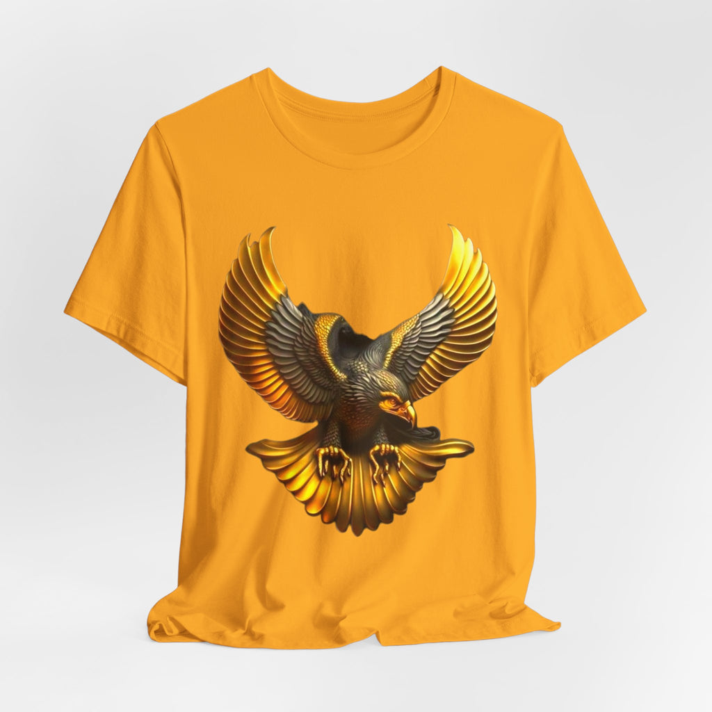 Golden Flying Eagle Tee — Bold Vintage Bird Graphic T-Shirt