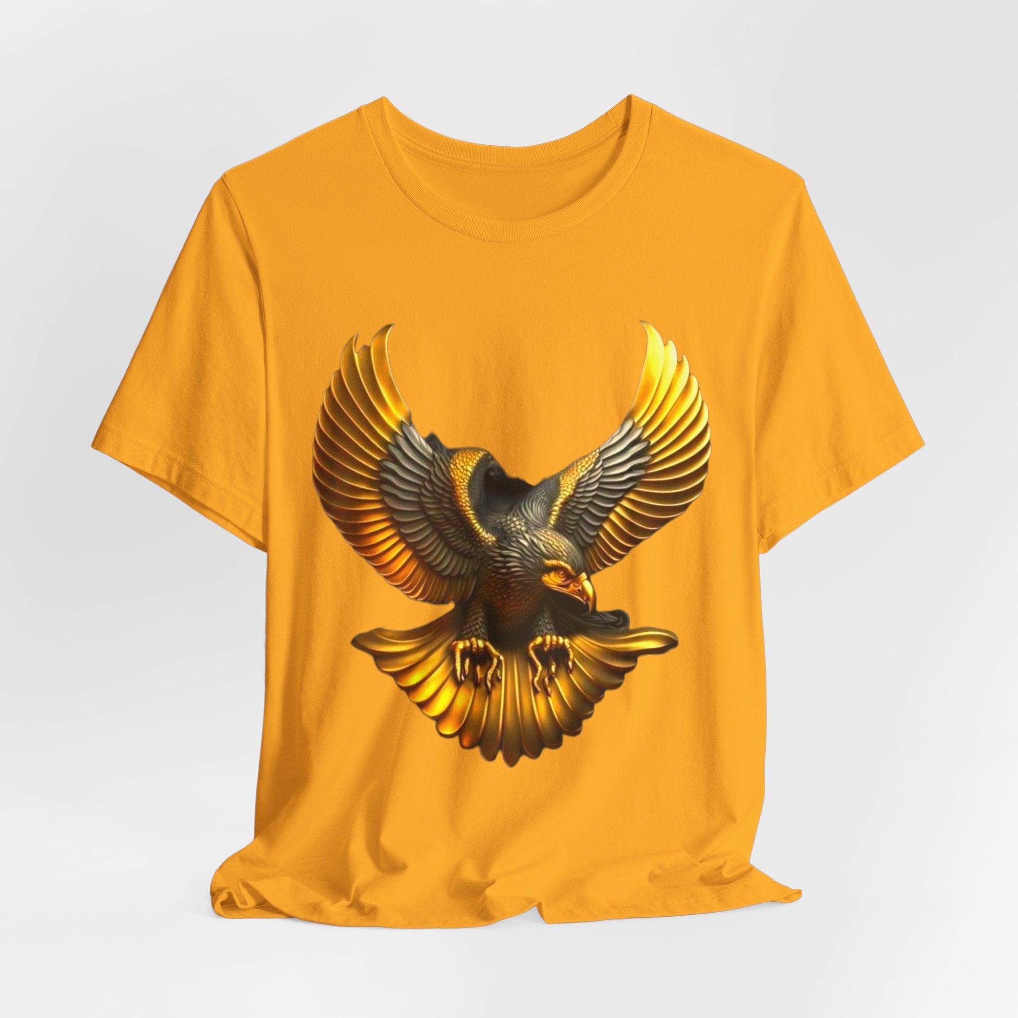 Golden Flying Eagle Tee — Bold Vintage Bird Graphic T-Shirt