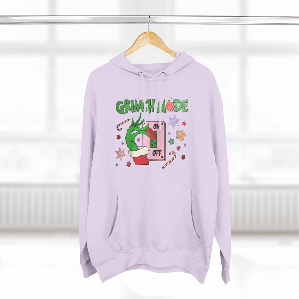 Grinch mode on Christmas Hoodie | Cozy Holiday Sweatshirt for Men & Women | Grinchmas Gift Idea