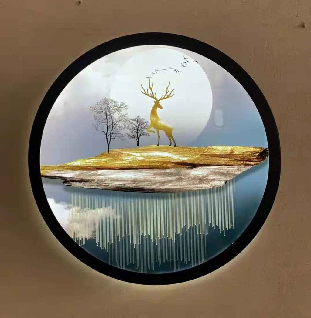 Led Wall Lamp New Chinese Style Wall Painting Simple Lamps