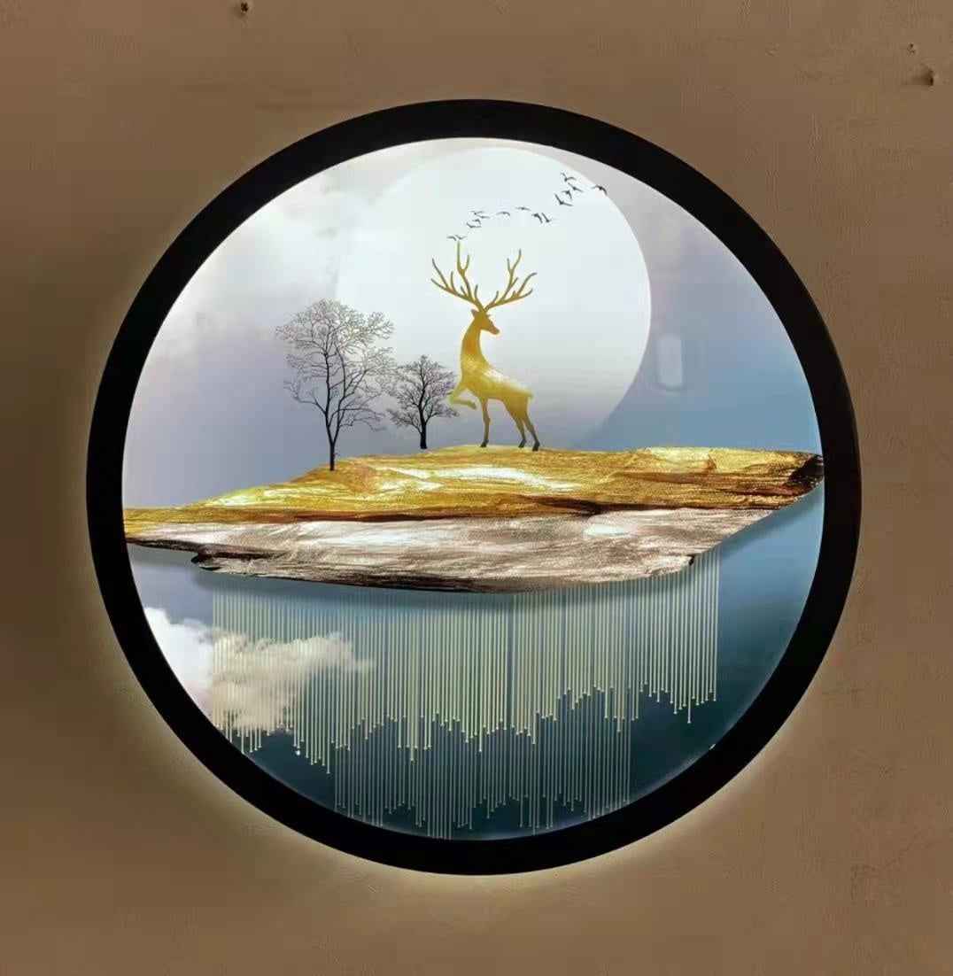 Led Wall Lamp New Chinese Style Wall Painting Simple Lamps