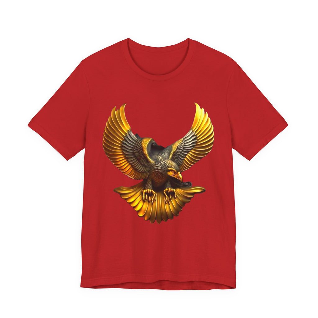 Golden Flying Eagle Tee — Bold Vintage Bird Graphic T-Shirt