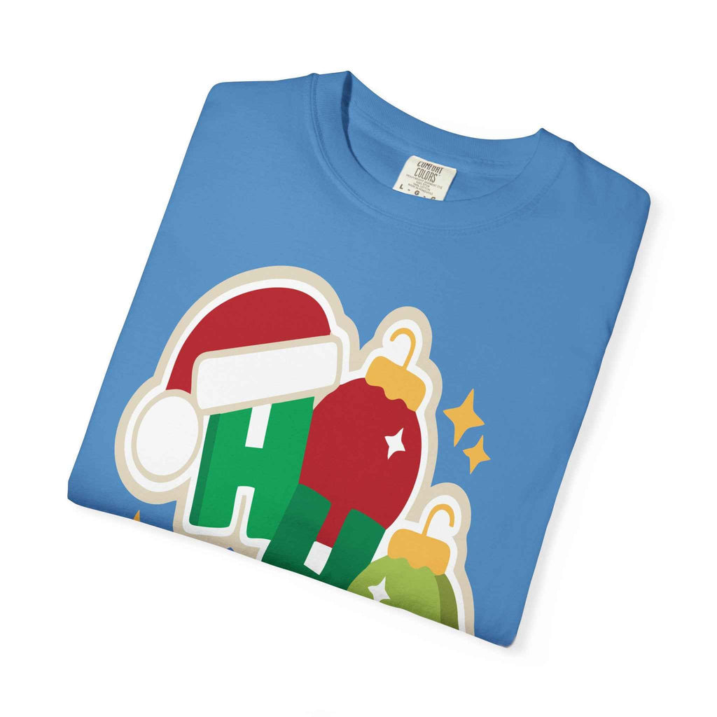 Christmas 'Ho Ho' Ornament T-Shirt — "All I Want This Christmas Is Love and Peace" Holiday Tee
