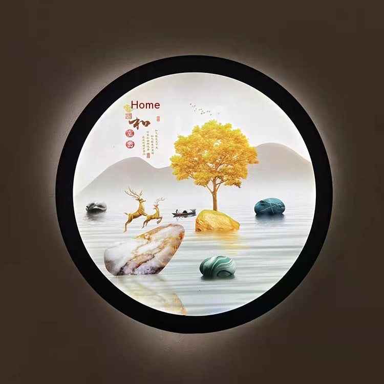 Led Wall Lamp New Chinese Style Wall Painting Simple Lamps