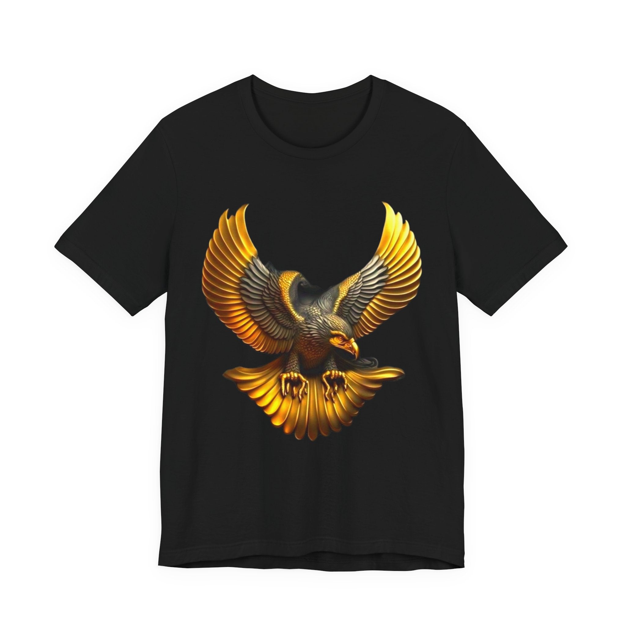 Golden Flying Eagle Tee — Bold Vintage Bird Graphic T-Shirt