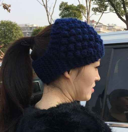 Wool Wide Brimmed Headband Hat Headwear Autumn And Winter Warm Headscarf