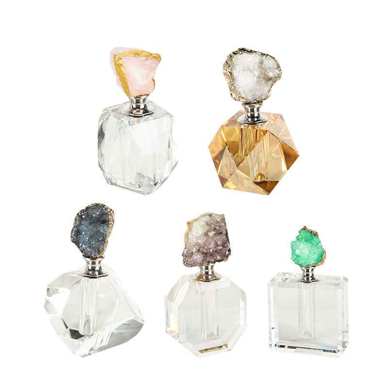 Fashion Electroplating Light Luxury Agate Perfume Bottle