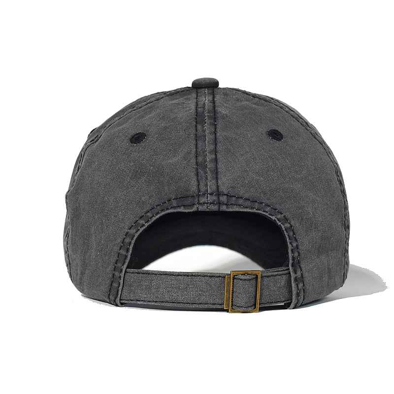 Vintage Washed Cotton Baseball Cap Plain Adjustable Dad Hat Low Profile Trucker Unisex Style Headwear
