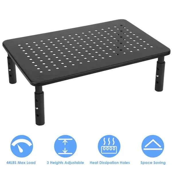 Monitor Stand Riser 3 Height Adjustable Desk Riser Organizer With Ventilation Holes