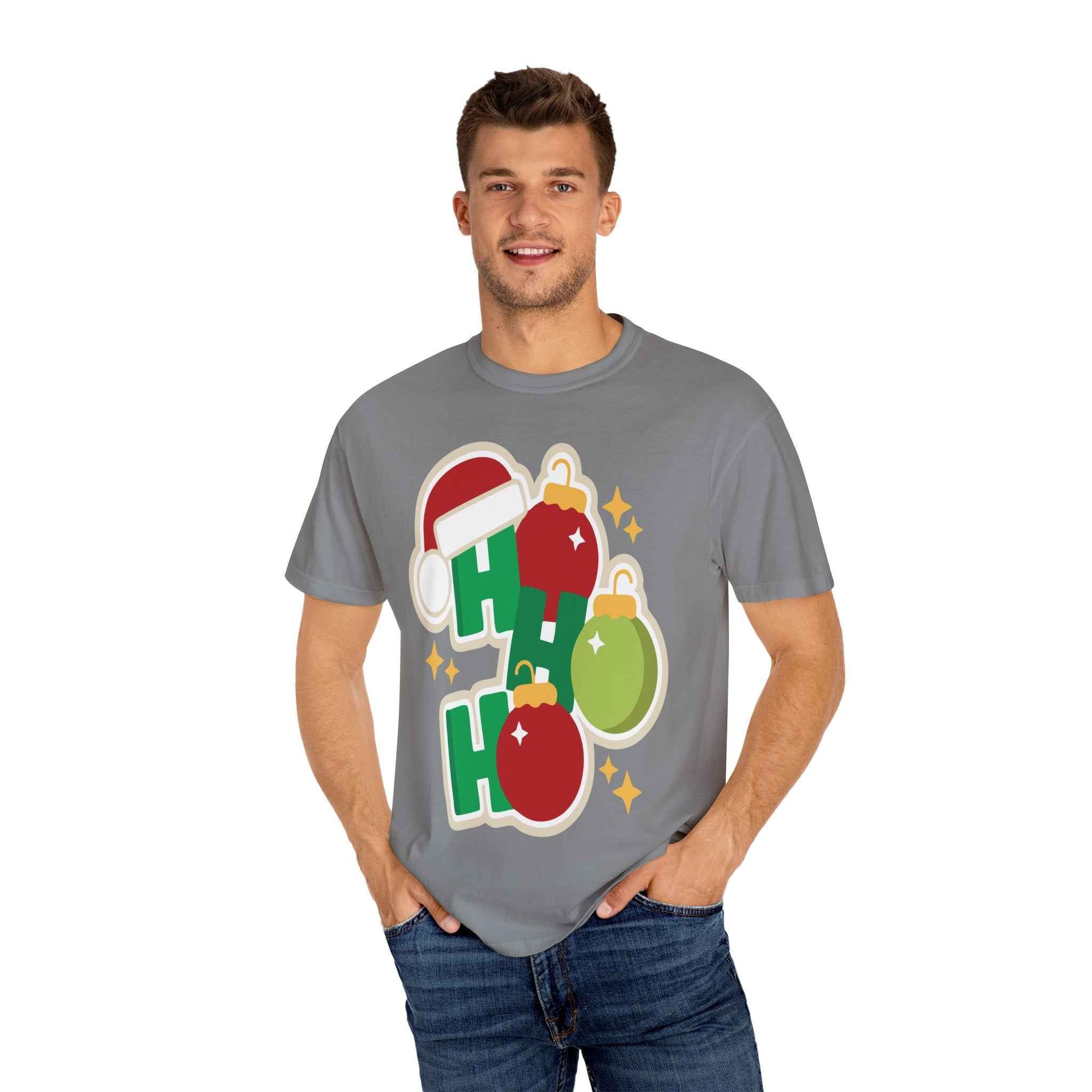 Christmas 'Ho Ho' Ornament T-Shirt — "All I Want This Christmas Is Love and Peace" Holiday Tee