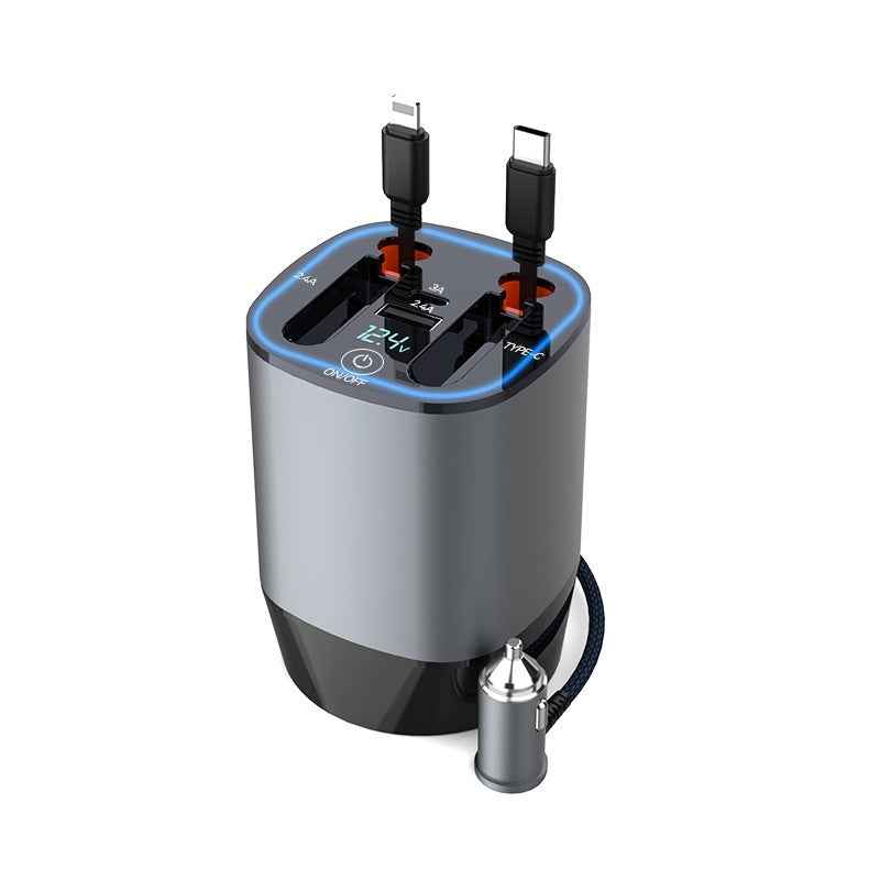 Cup Car Charger Comes With Two Flexible Wire