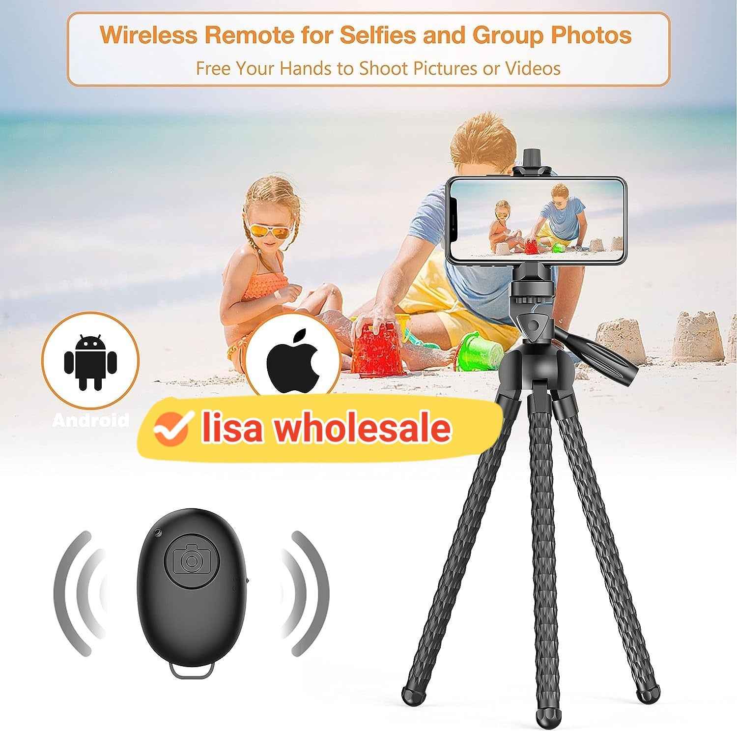 Flexible Phone Tripod Selfie Stick, Octopus Camera Tripod Travel Tripod Flexible Legs For  Android Camera Stick Video Recording Vlog