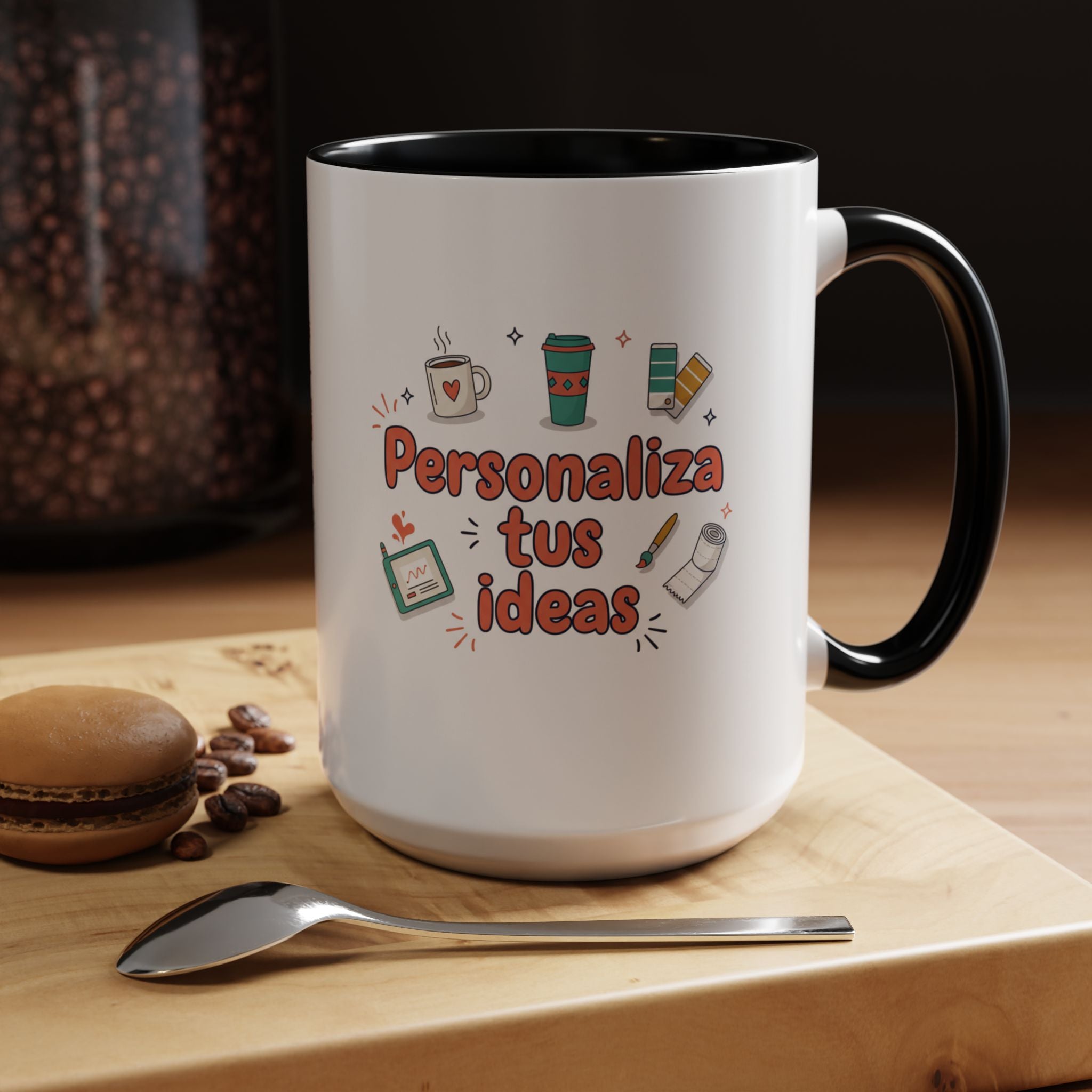 Personaliza tus ideas Coffee Mug — Customizable Accent Coffee Cup (11/15oz)