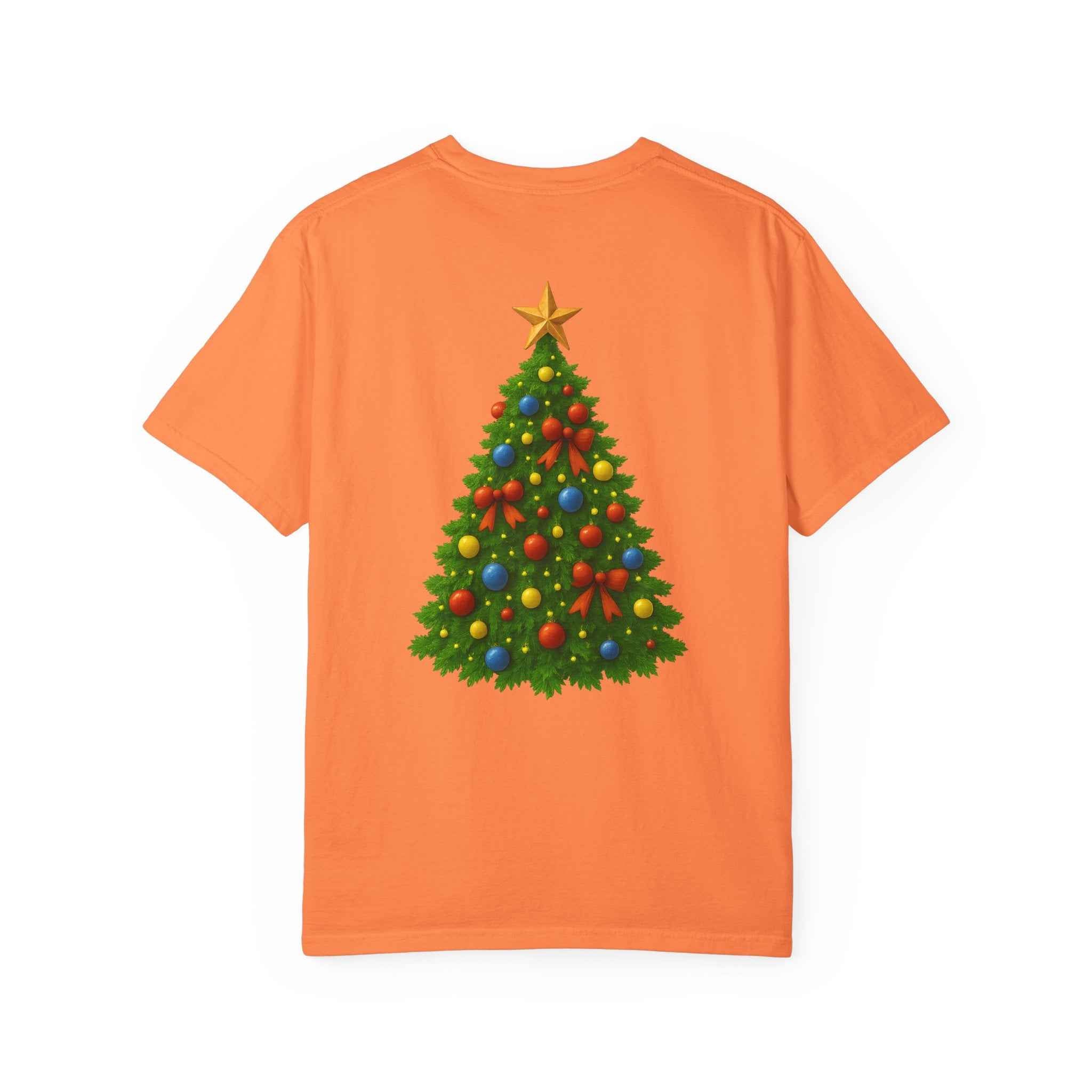 Merry Christmas T-Shirt – Santa Claus, Snowman & Christmas Tree | Holiday Graphic Tee