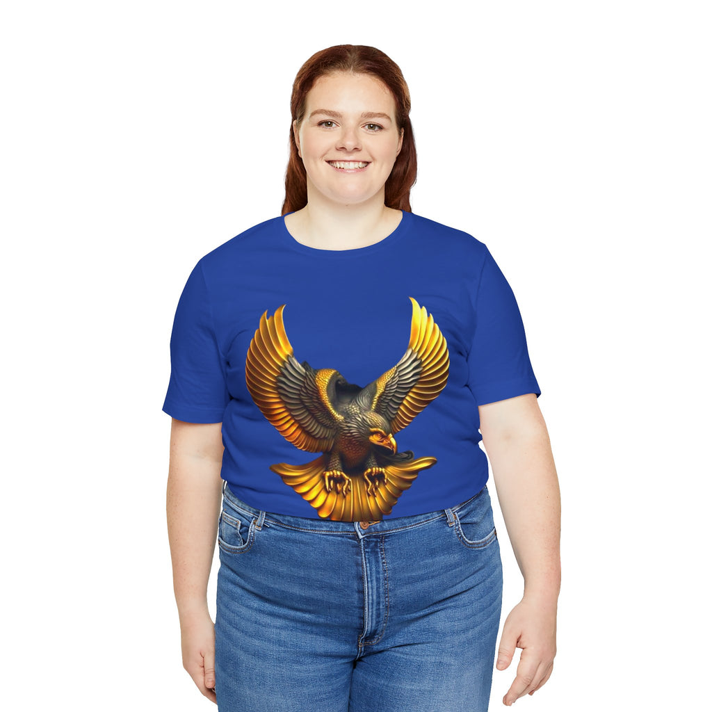Golden Flying Eagle Tee — Bold Vintage Bird Graphic T-Shirt