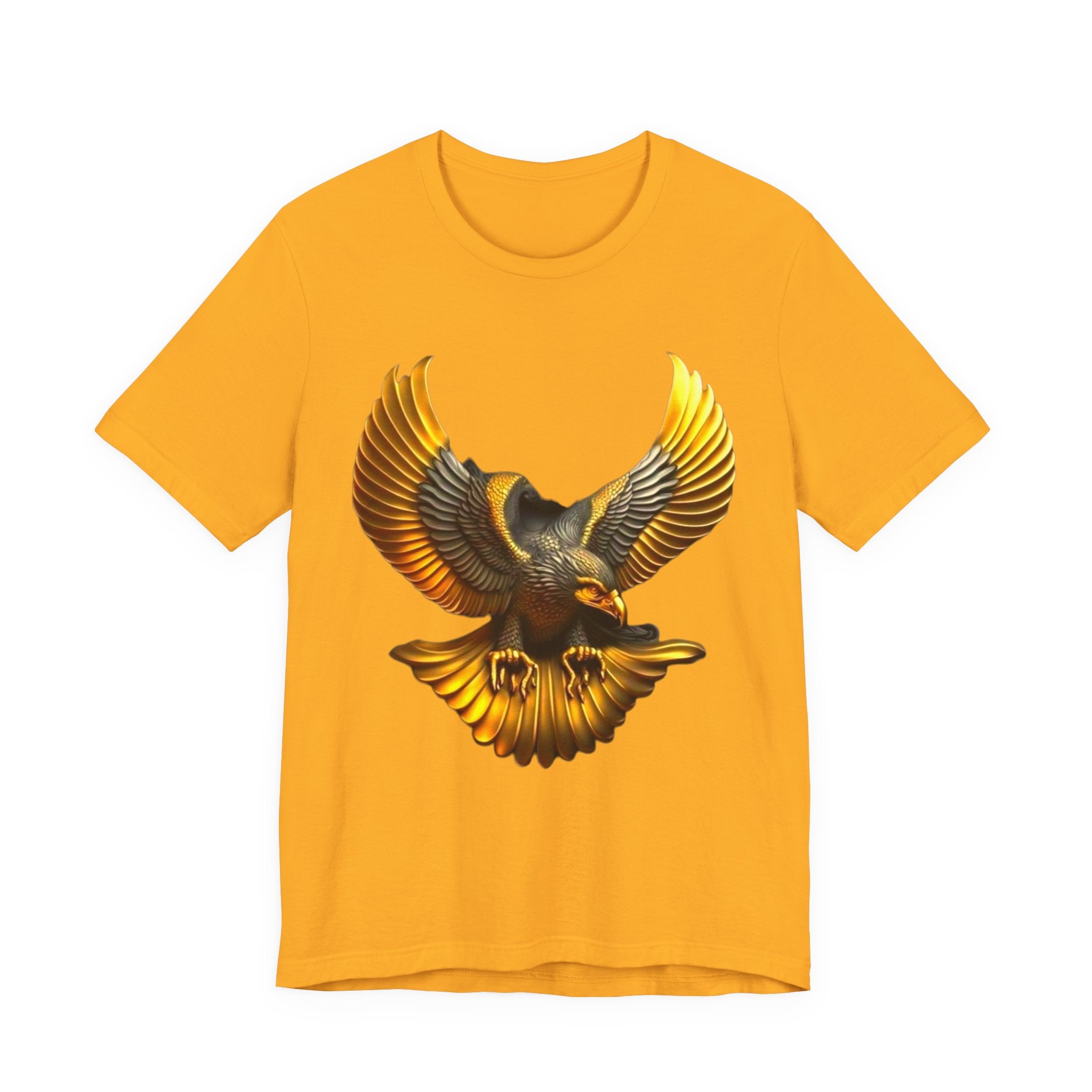 Golden Flying Eagle Tee — Bold Vintage Bird Graphic T-Shirt