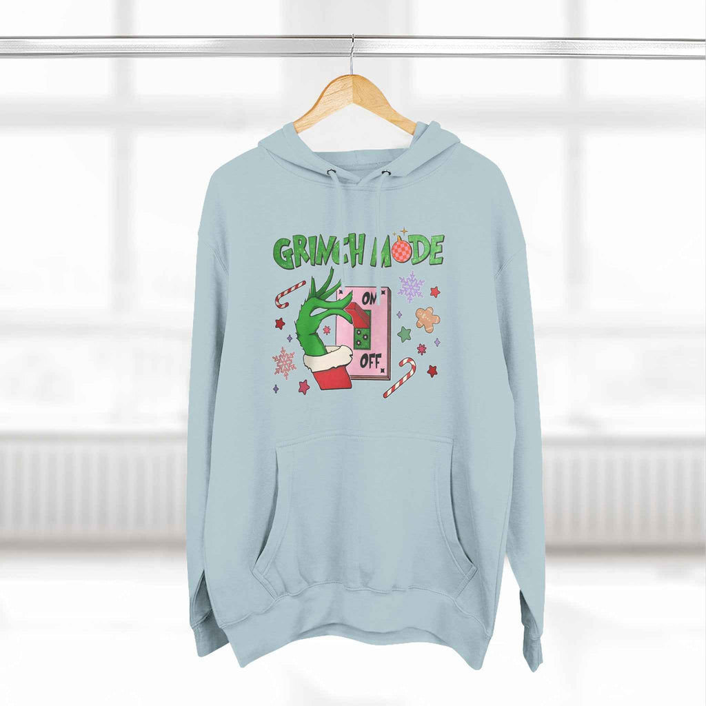Grinch mode on Christmas Hoodie | Cozy Holiday Sweatshirt for Men & Women | Grinchmas Gift Idea