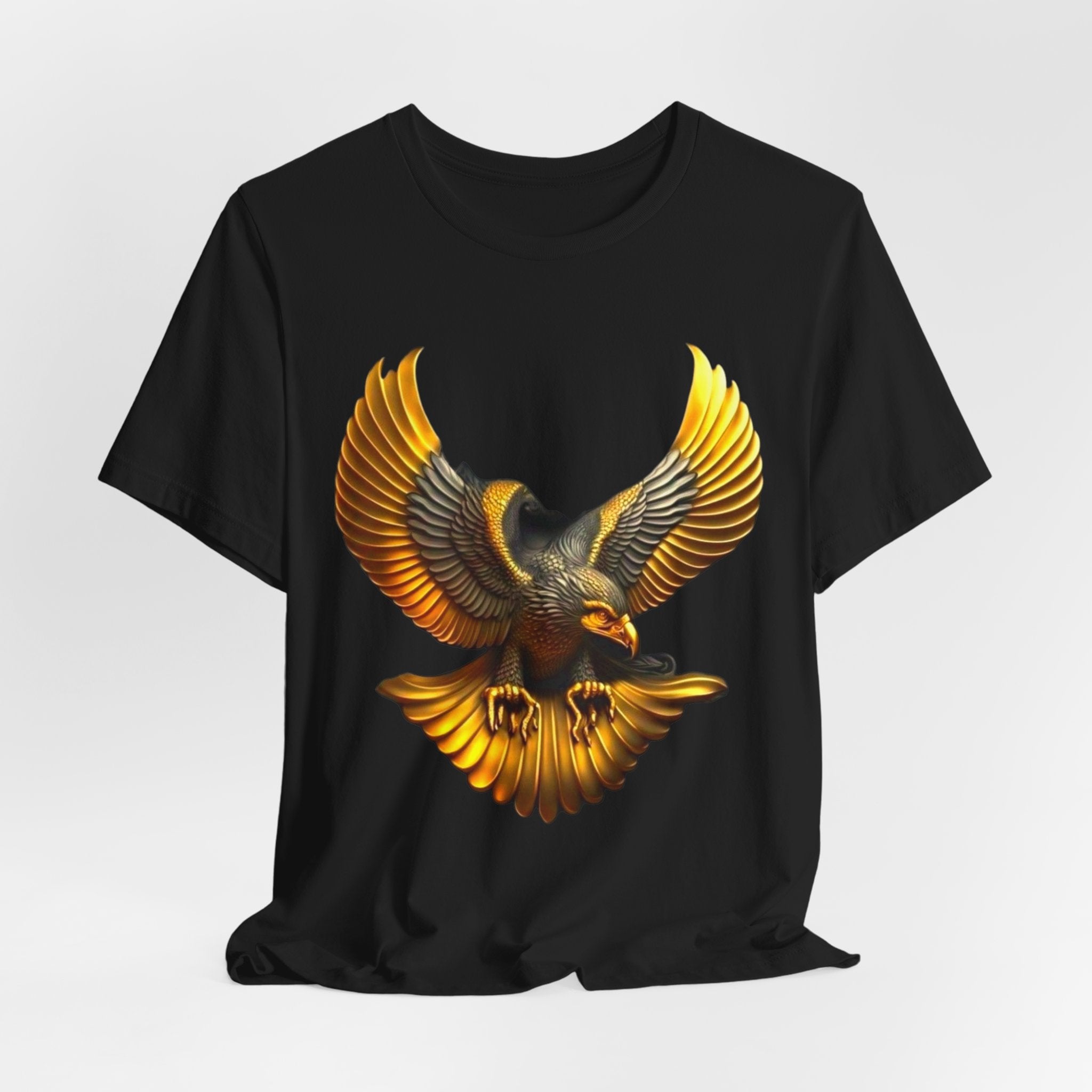 Golden Flying Eagle Tee — Bold Vintage Bird Graphic T-Shirt
