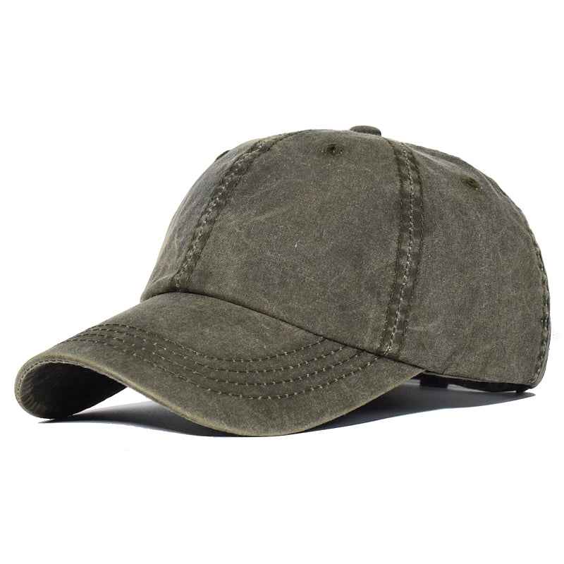 Vintage Washed Cotton Baseball Cap Plain Adjustable Dad Hat Low Profile Trucker Unisex Style Headwear