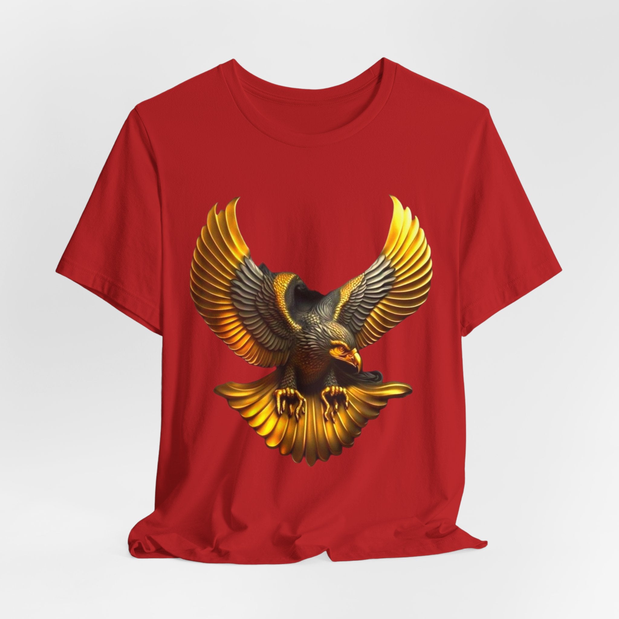 Golden Flying Eagle Tee — Bold Vintage Bird Graphic T-Shirt