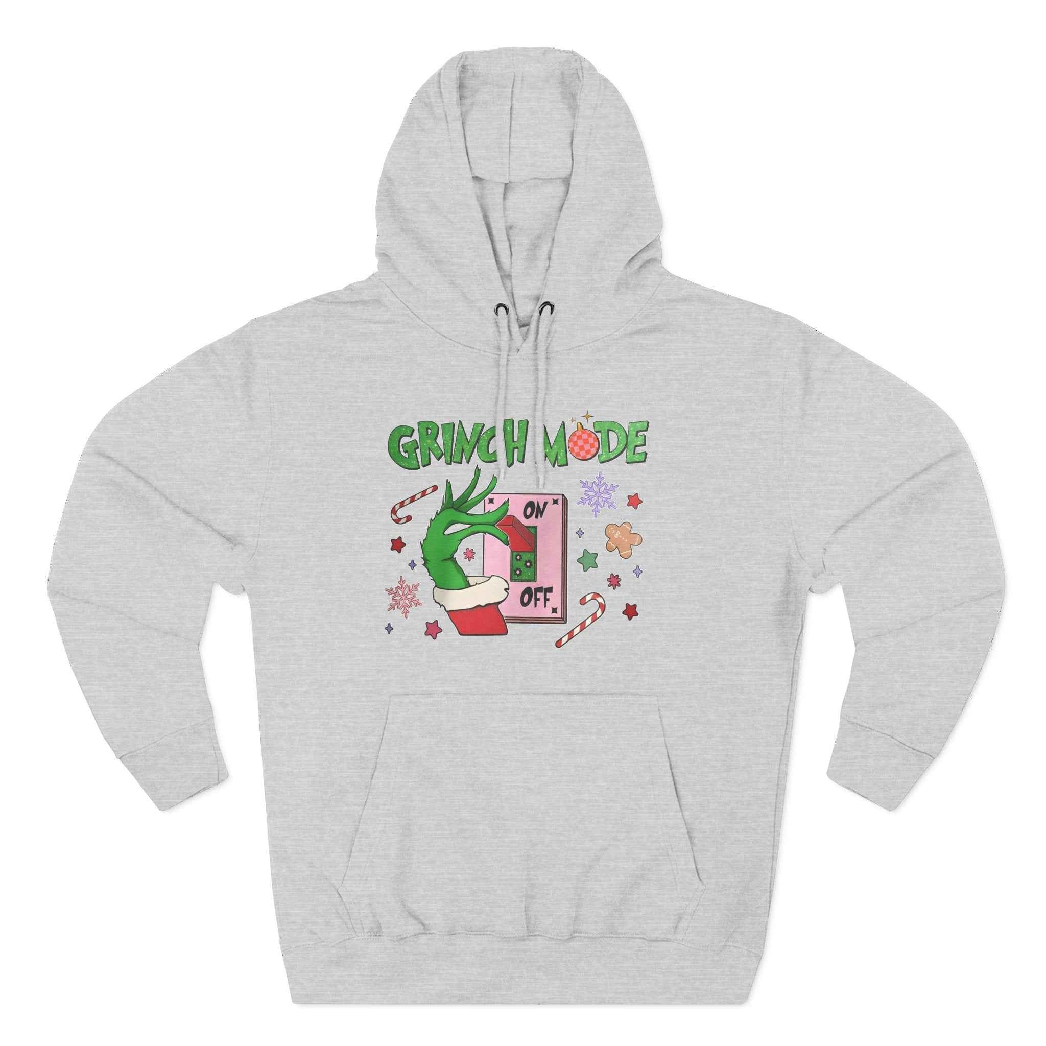 Grinch mode on Christmas Hoodie | Cozy Holiday Sweatshirt for Men & Women | Grinchmas Gift Idea