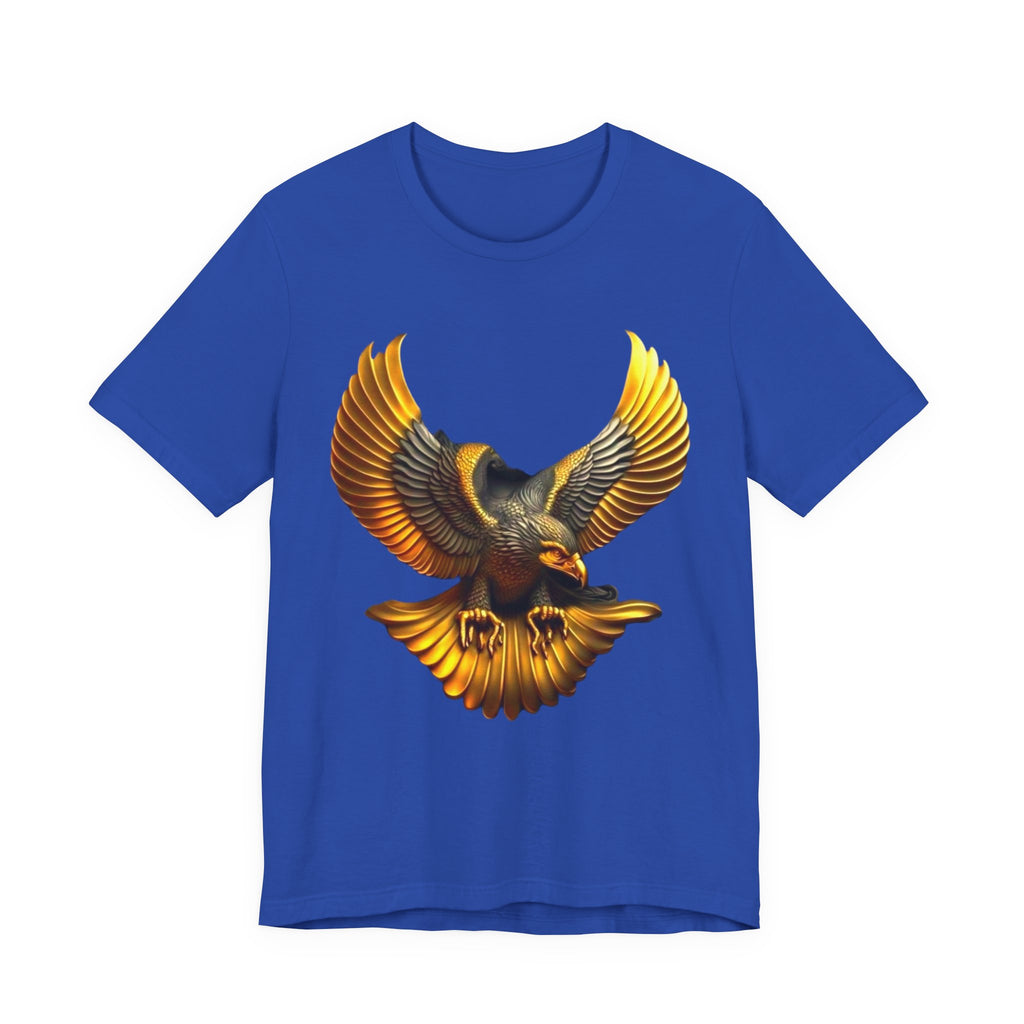 Golden Flying Eagle Tee — Bold Vintage Bird Graphic T-Shirt