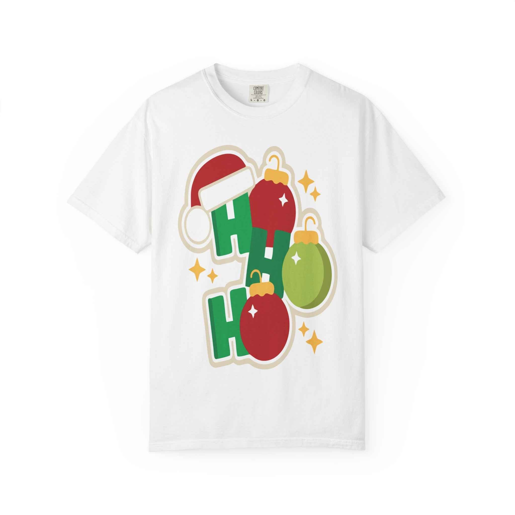 Christmas 'Ho Ho' Ornament T-Shirt — "All I Want This Christmas Is Love and Peace" Holiday Tee